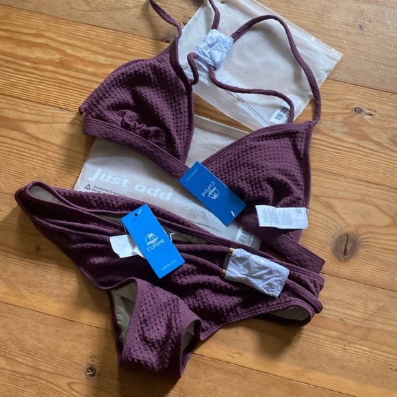 🆕 Cupshe S/M Plum Spritz Purple Bikini Set - Picture 3 of 8